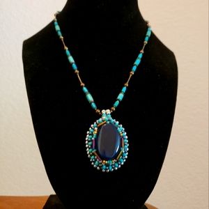 "Azure Drop" handmade necklace